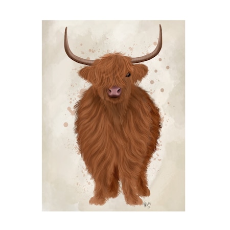 Fab Funky 'Highland Cow 1 Full' Canvas Art, 14x19